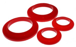 Ford Mustang Spring Isolators - Rear - Energy Suspension - Upper & Lower Isolator Set - Red - `79-`04 Ford Mustang Spring Isolators - Rear - Energy Suspension - Upper & Lower Isolator Set - Red - `79-`04